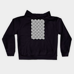 Lisa Says Gah Inspired Checkered Flower Trendy Black and White Kids Hoodie